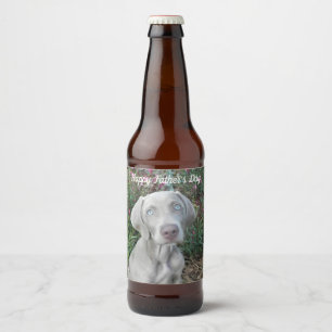 Brooklyn the Weimaraner - Personalisiertes Biereti Bierflaschenetikett