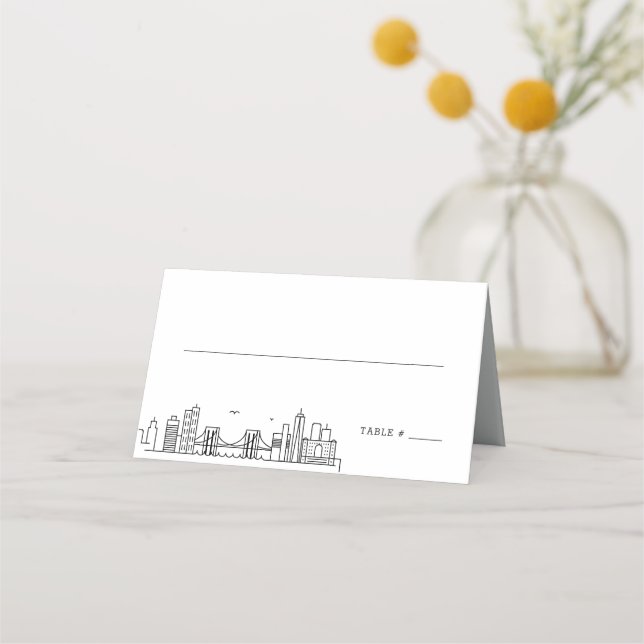 Brooklyn Wedding | Place Table Name Cards Platzkarte (Vorderseite)