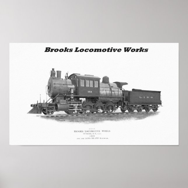 Brooks Camelback Locomotive, Long Island Railway Poster (Vorne)