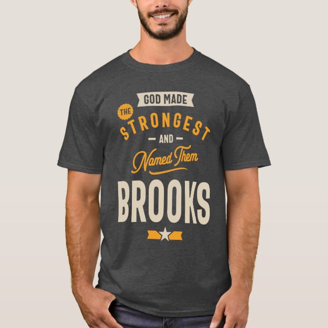 Brooks Personalisiert Name Birthday Gift T-Shirt (Vorderseite)