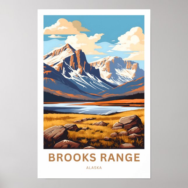Brooks Range Alaska Travel Print Poster (Vorne)