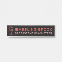Brookstone Brombrook (2" x 8"), Silber Türschild