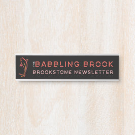 Brookstone Brombrook (2" x 8"), Silber Türschild