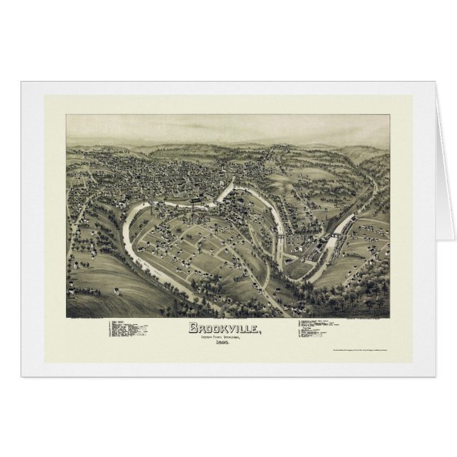 Brookville, panoramische Karte PAs - 1895 (Vorderseite (Horizontal))