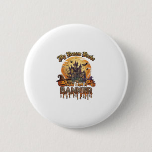 Broom Brach Bankier Halloween Spukhaus Hexe P Button