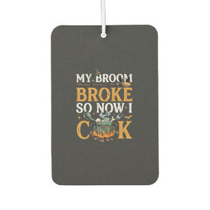 Broom Brach Halloween-Kessel Schädel Schwarze Katz Autolufterfrischer