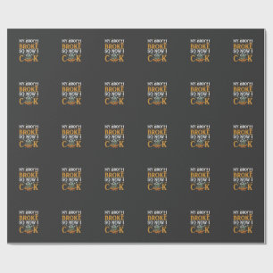 Broom Brach Halloween-Kessel Schädel Schwarze Katz Geschenkpapier