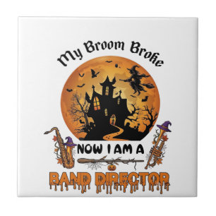 Broom Broke Band Direktor Halloween Spukhaus  Fliese