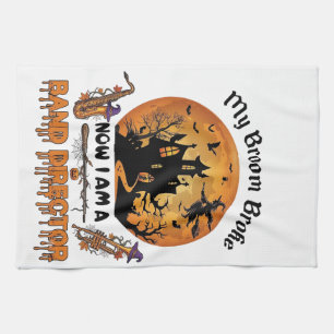 Broom Broke Band Direktor Halloween Spukhaus Geschirrtuch