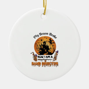 Broom Broke Band Direktor Halloween Spukhaus Keramik Ornament
