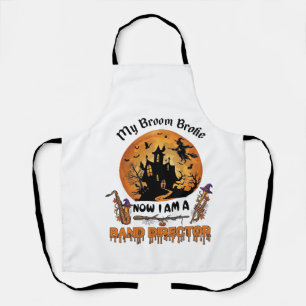 Broom Broke Band Direktor Halloween Spukhaus Schürze