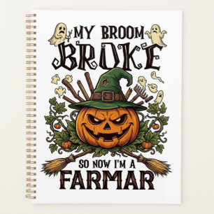 Broom Broke Farmar Halloween-Kürbis-Hexenhut Gho Planer