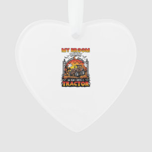 Broom Broke Tractor Halloween Hexe Geister_1 Ornament