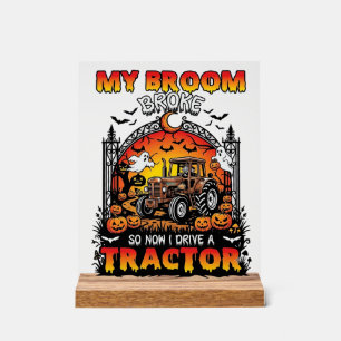 Broom Broke Tractor Halloween Witch Ghosts_1