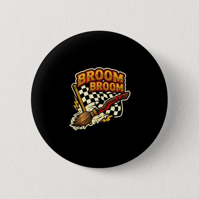 Broom broom magic fan fantasy halloween witch tank button (Vorderseite)