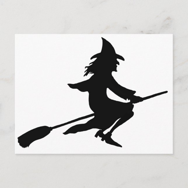 Broom Hexe Postkarte (Vorderseite)