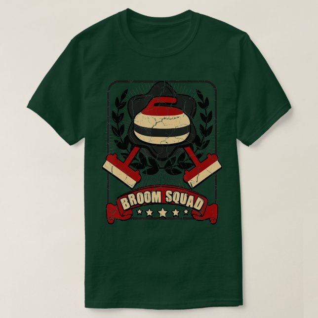 Broom Squad Curling Funny Curler Winter Sports T-Shirt (Design vorne)