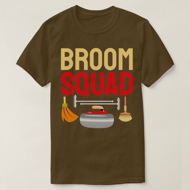 Broom Squad Funny Curling Player T-Shirt (Design vorne)