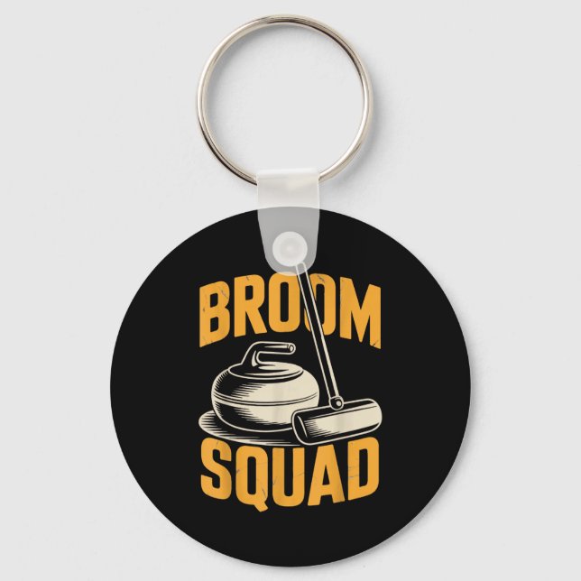 Broom Squad Ice Sweeng Rock Stone Sliding Curling  Schlüsselanhänger (Vorderseite)
