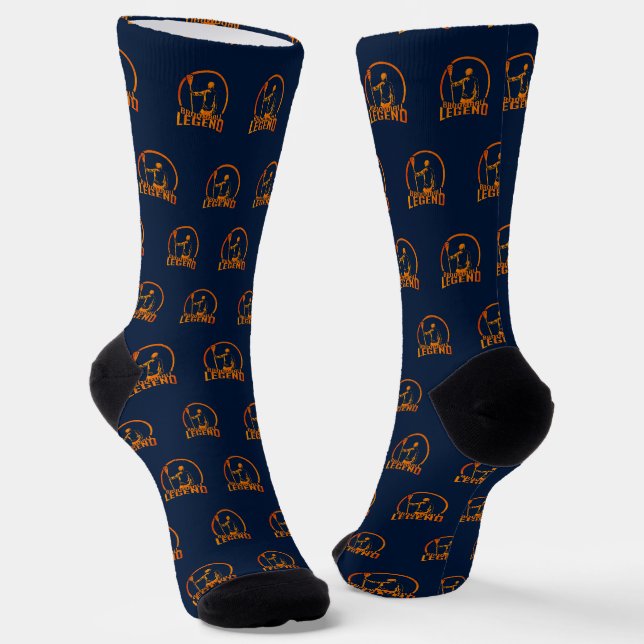 Broomball Legend Team Mate Birthday Swag Socken (Gewinkelt)