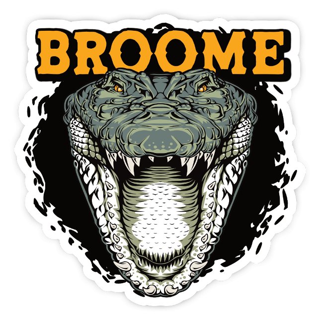Broome, Autocollant de crocodile de l'Australie oc (Broome, Western Australia crocodile sticker)