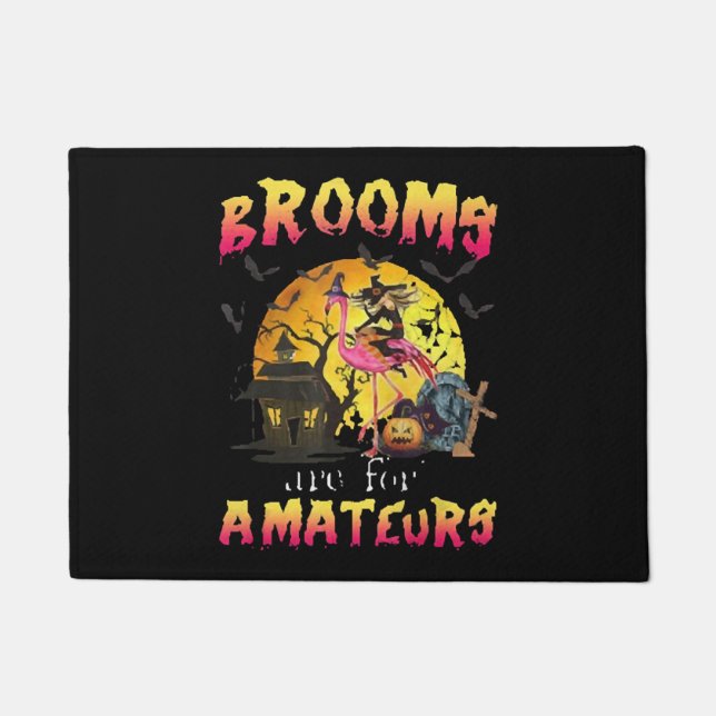 Broome sind für Flamingo Halloween Fußmatte (Vorderseite)