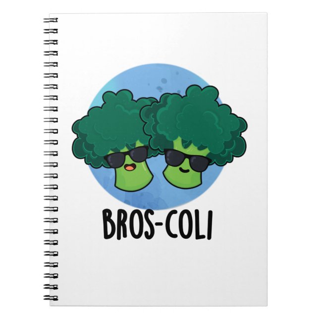 Bros-coli Funny Veggie Broccoli Pun Notizblock (Vorderseite)