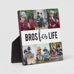 Bros for Life Brothers Foto Collage Typografy Fotoplatte