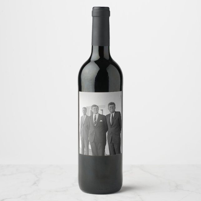 Bros, Präsident John Kennedy, Robert & Ted Weinetikett (Vorderseite)