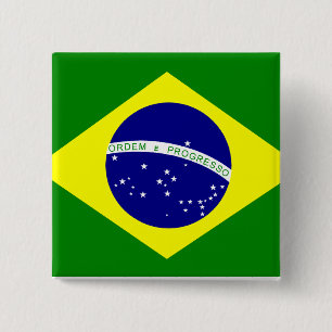 Brosche Fahne Brasiliens Button
