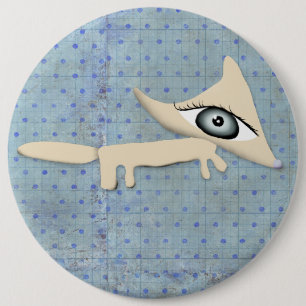Brosche Fox Schmuck Polka Punkte blau Junge Fuchs  Button