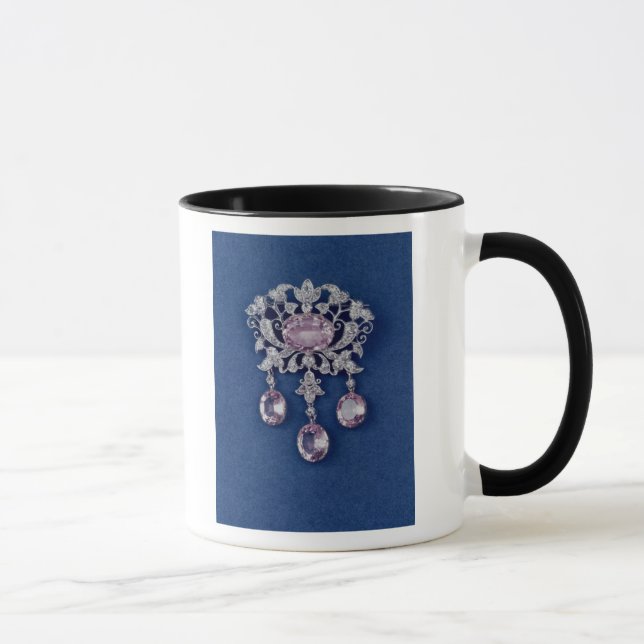 Brosche in der Form einer Blume, c.1780 Tasse (Rechts)