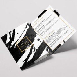 Broschüre "abstrakt Black Ink Brushstrokes"