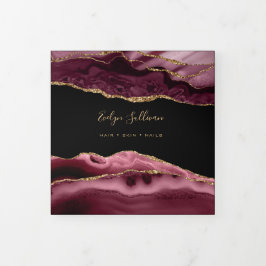 Broschüre Burgundy Agate Trifold