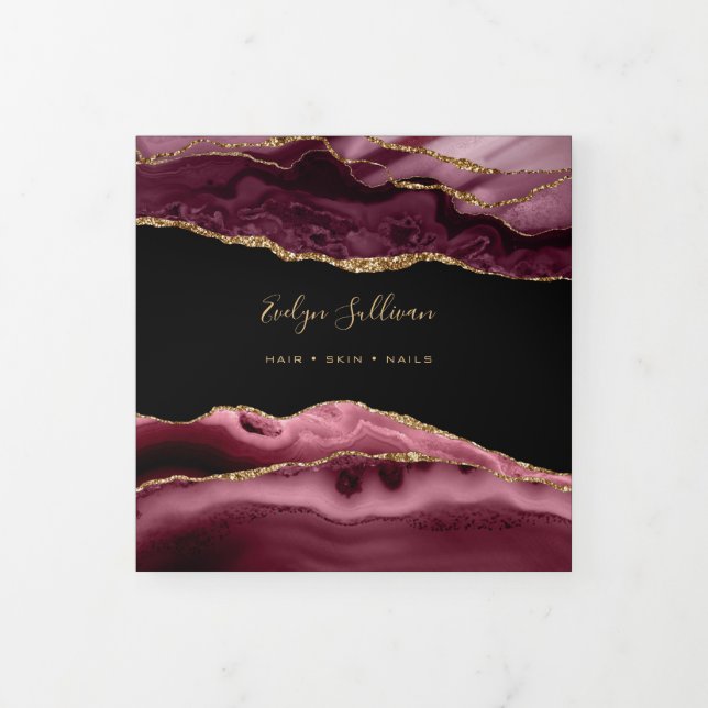 Broschüre Burgundy Agate Trifold (Cover)