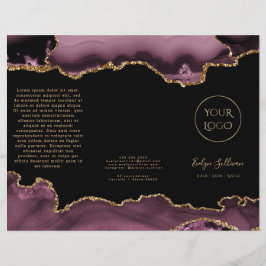 Broschüre "Dark mauve" und "gold agate"