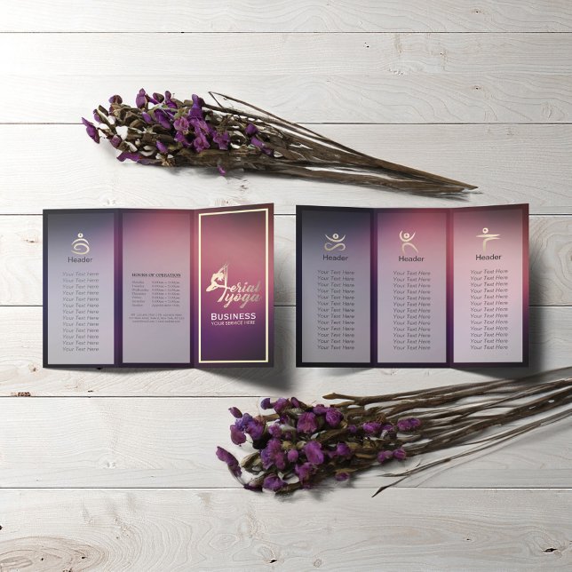 Broschüre für die Fitness "Aerial Yoga Meditation" (Von Creator hochgeladen)