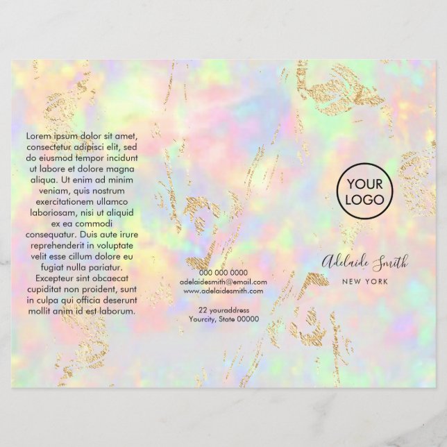 Broschüre "Imitate iridescent opal" (Vorderseite)