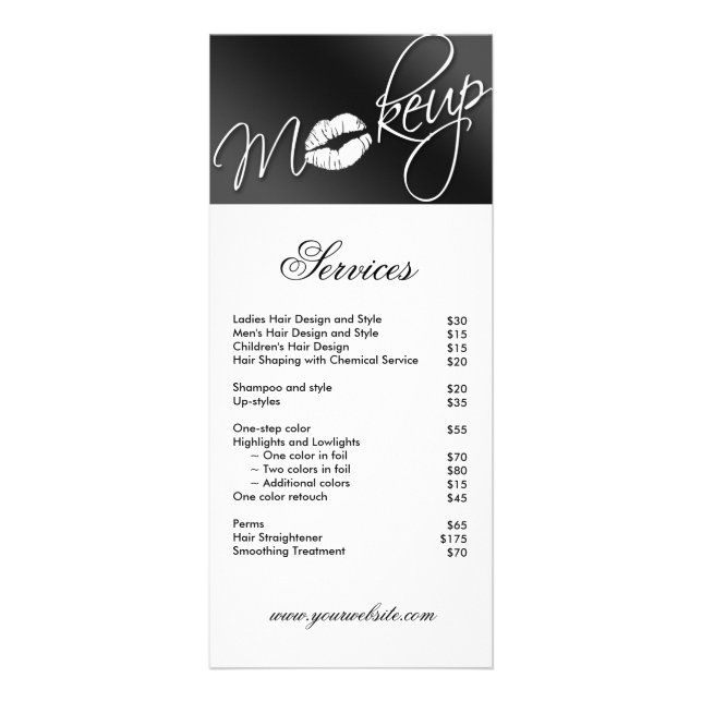 Broschüre Makeup Rack Card Schönheit Kosmetologe Werbekarte (Vorne)