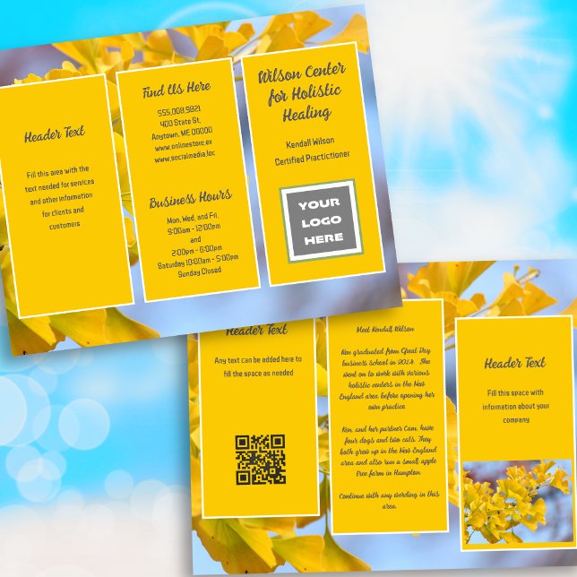 Broschüre mit gegliederten Gingko-Geschäftslogos (Von Creator hochgeladen)