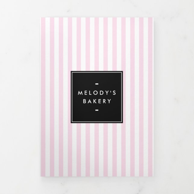 Broschüre "Retro Pink and White Stripes" (Cover)