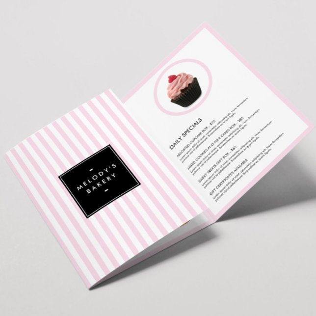 Broschüre "Retro Pink and White Stripes" (Von Creator hochgeladen)
