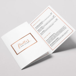 Broschüre "Rose Gold Lash Salon"