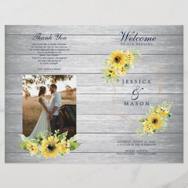 Broschüre "Rustic Sunflower Greenerity Wedding Pro (Vorne)