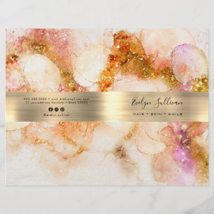 Broschüre über das Service-Menü "Goldpinke Aquarel