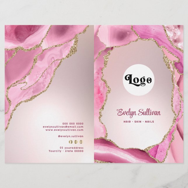 Broschüre über das Service-Menü "Rosa Imitat" (Vorderseite)