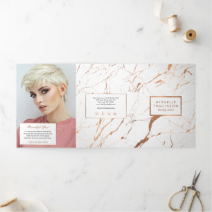 Broschüre "White and Rose Gold Marmorsalon"