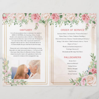 Broschüre zum Beerdigungsprogramm | ROSE