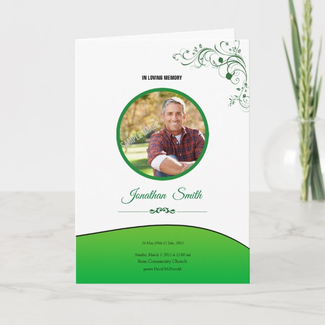 Broschüre zum Memorial Programm (Vorderseite)