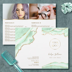 Broschüre zum Service-Menü "Seafoam Green Age"